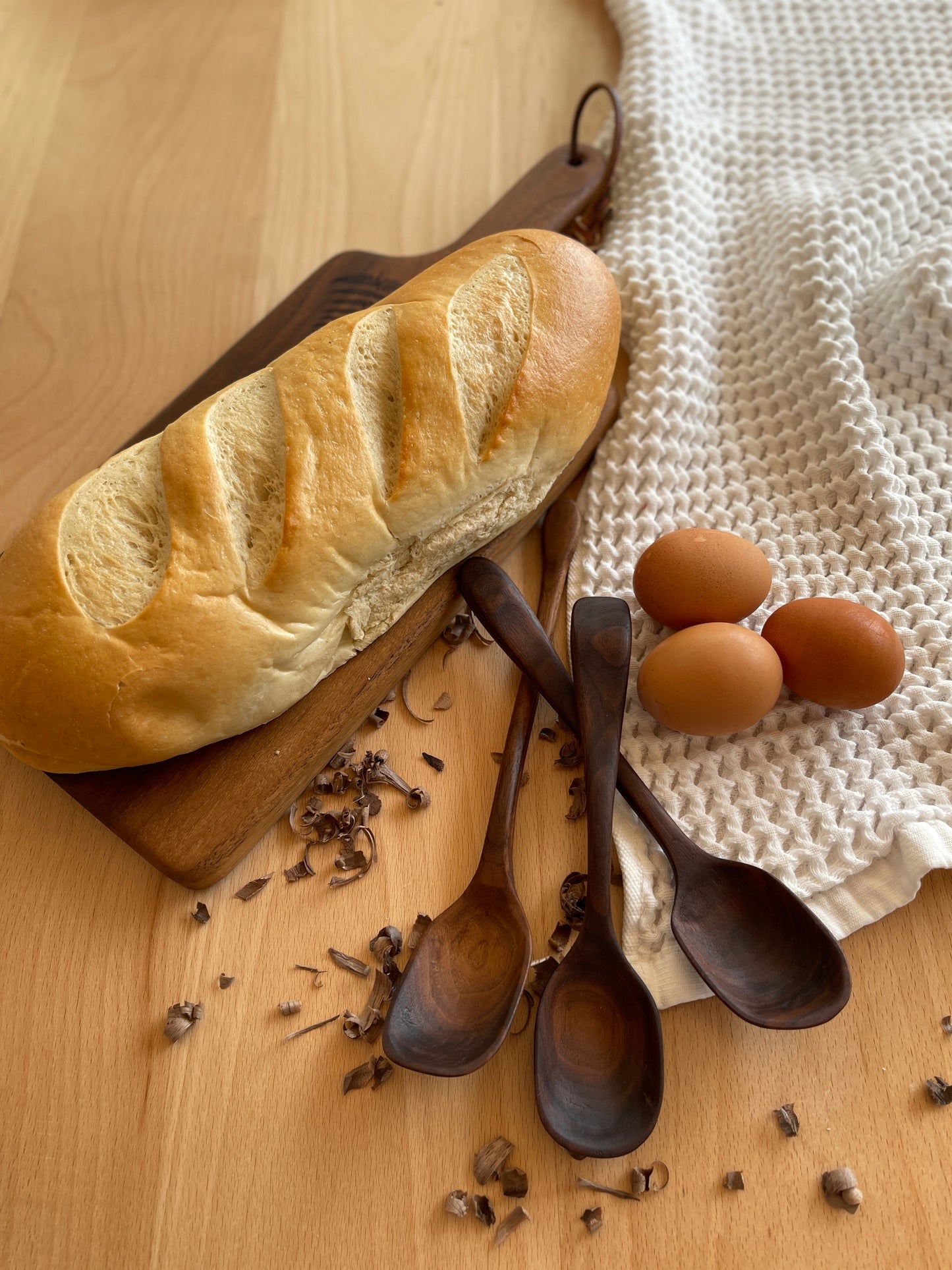 Large Handmade Wood Spoon Walnut