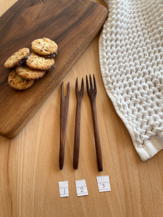 Small Handmade Wood Fork Walnut