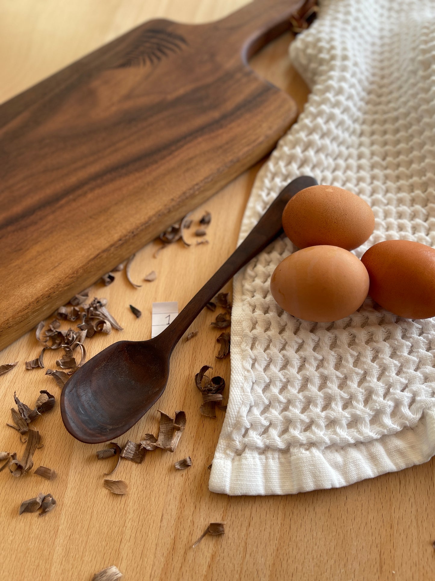 Large Handmade Wood Spoon Walnut