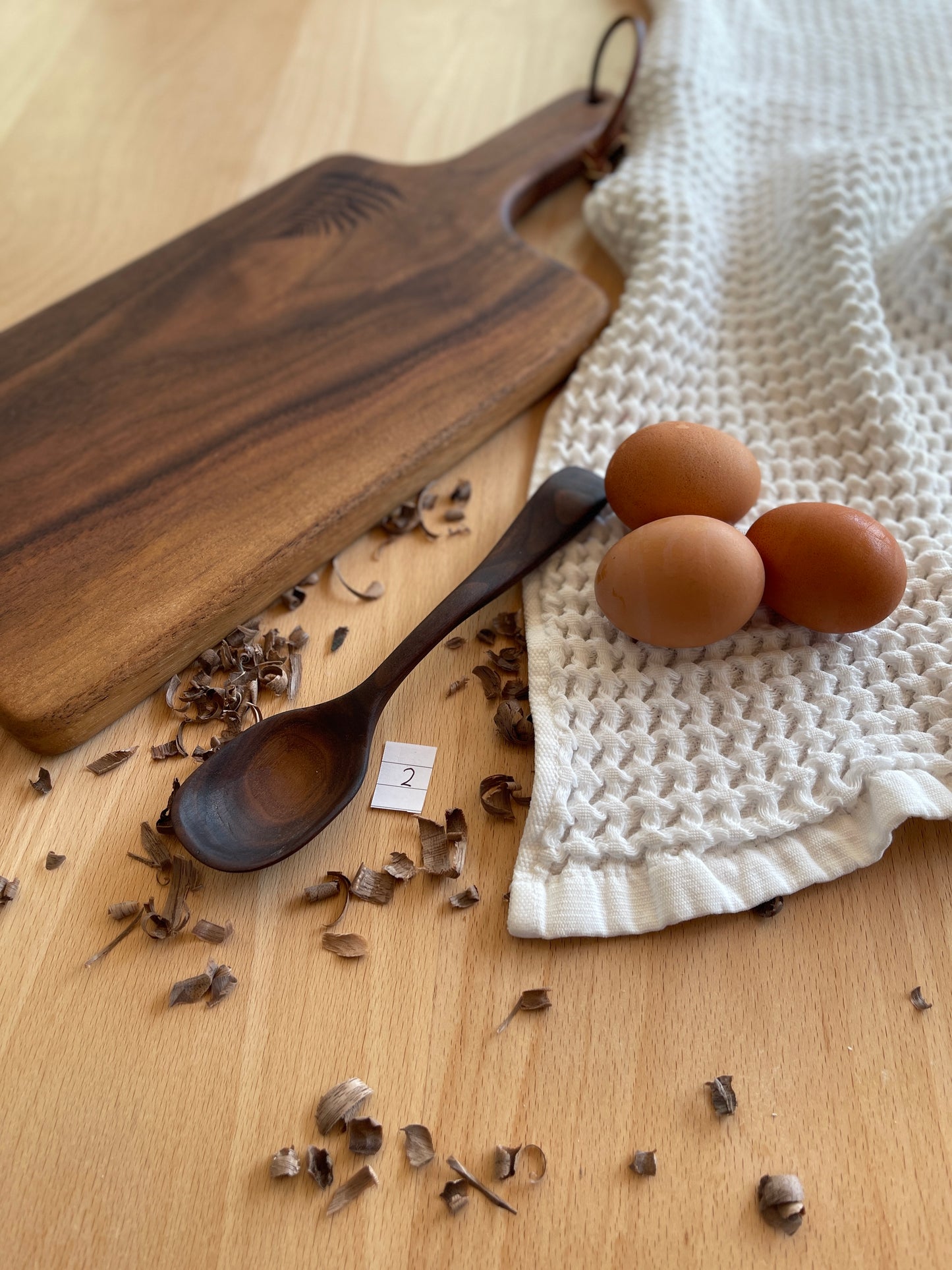 Large Handmade Wood Spoon Walnut