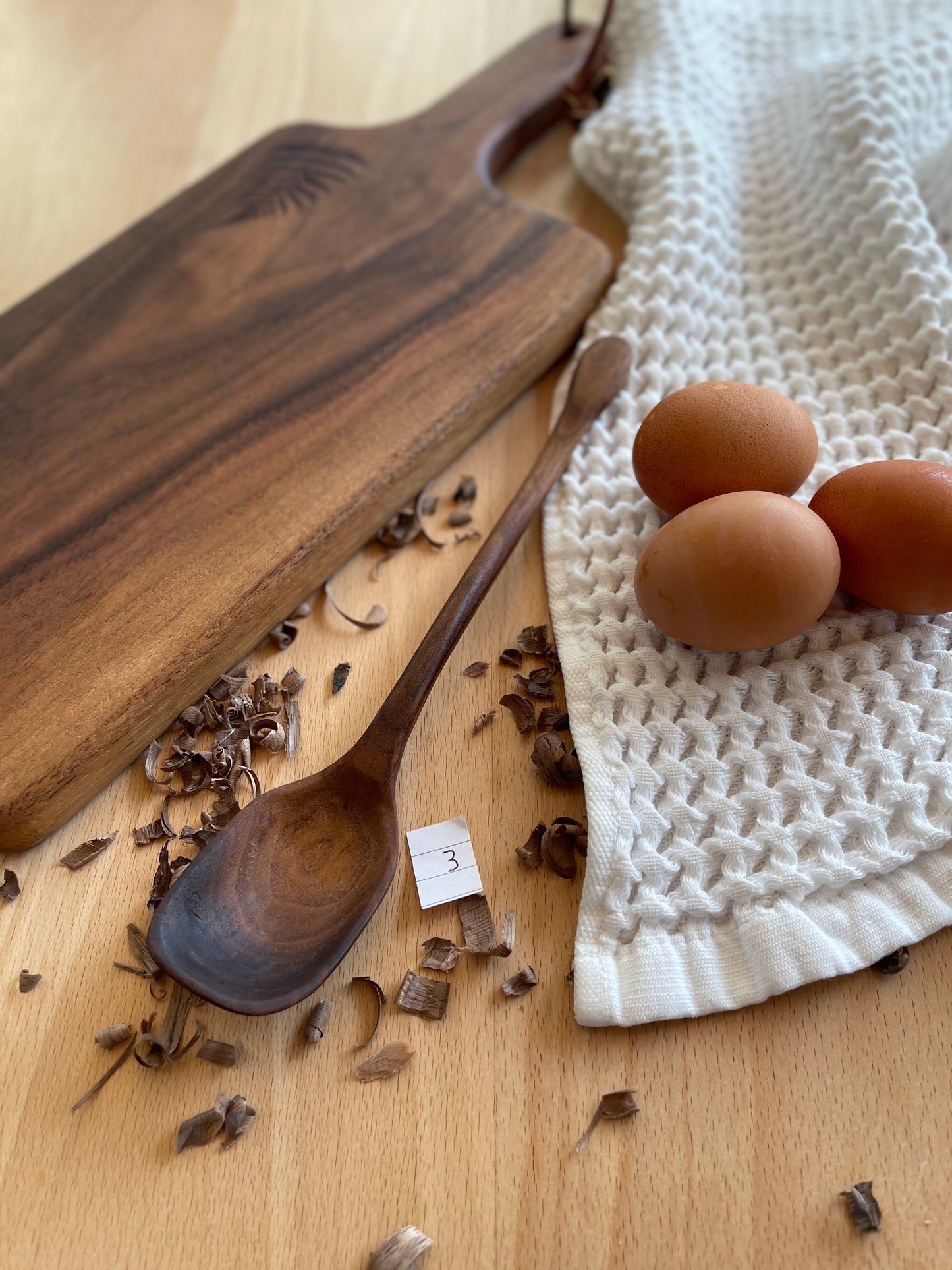 Large Handmade Wood Spoon Walnut