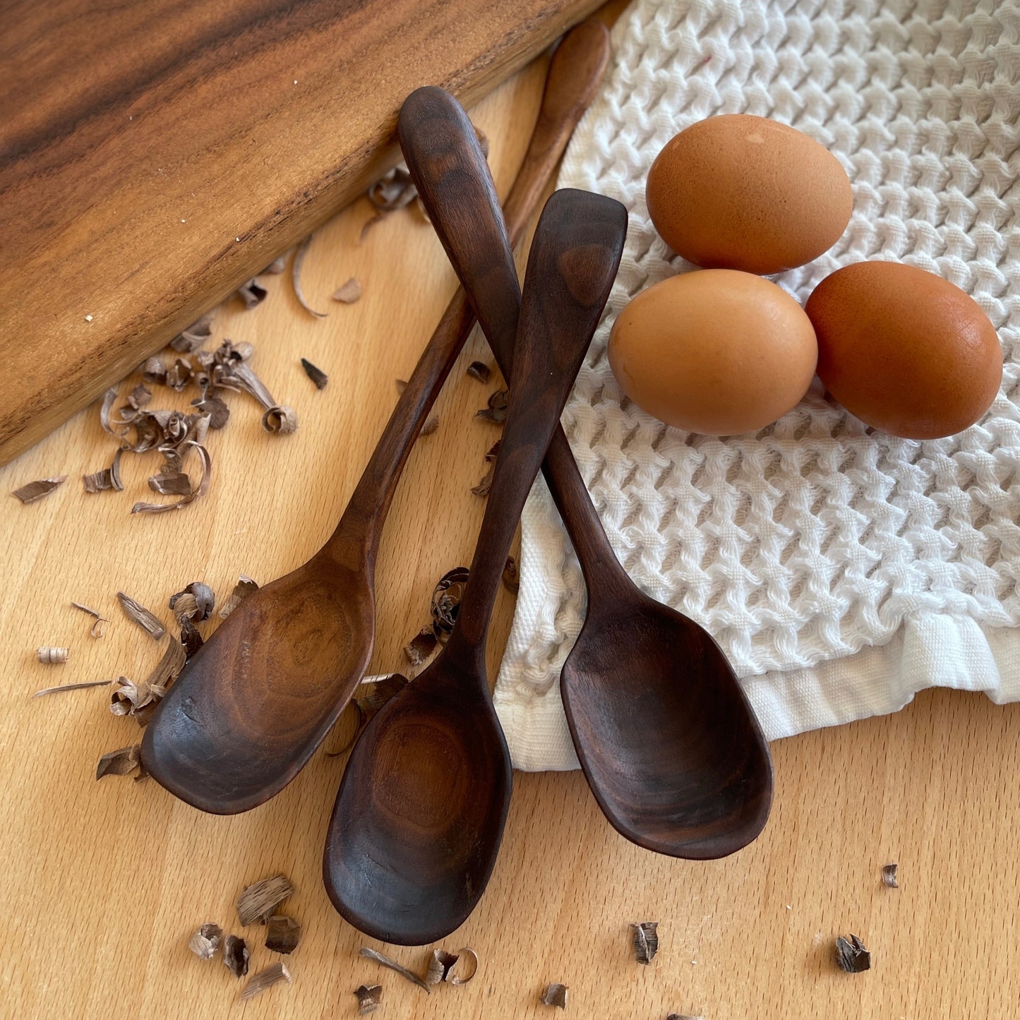 Large Handmade Wood Spoon Walnut