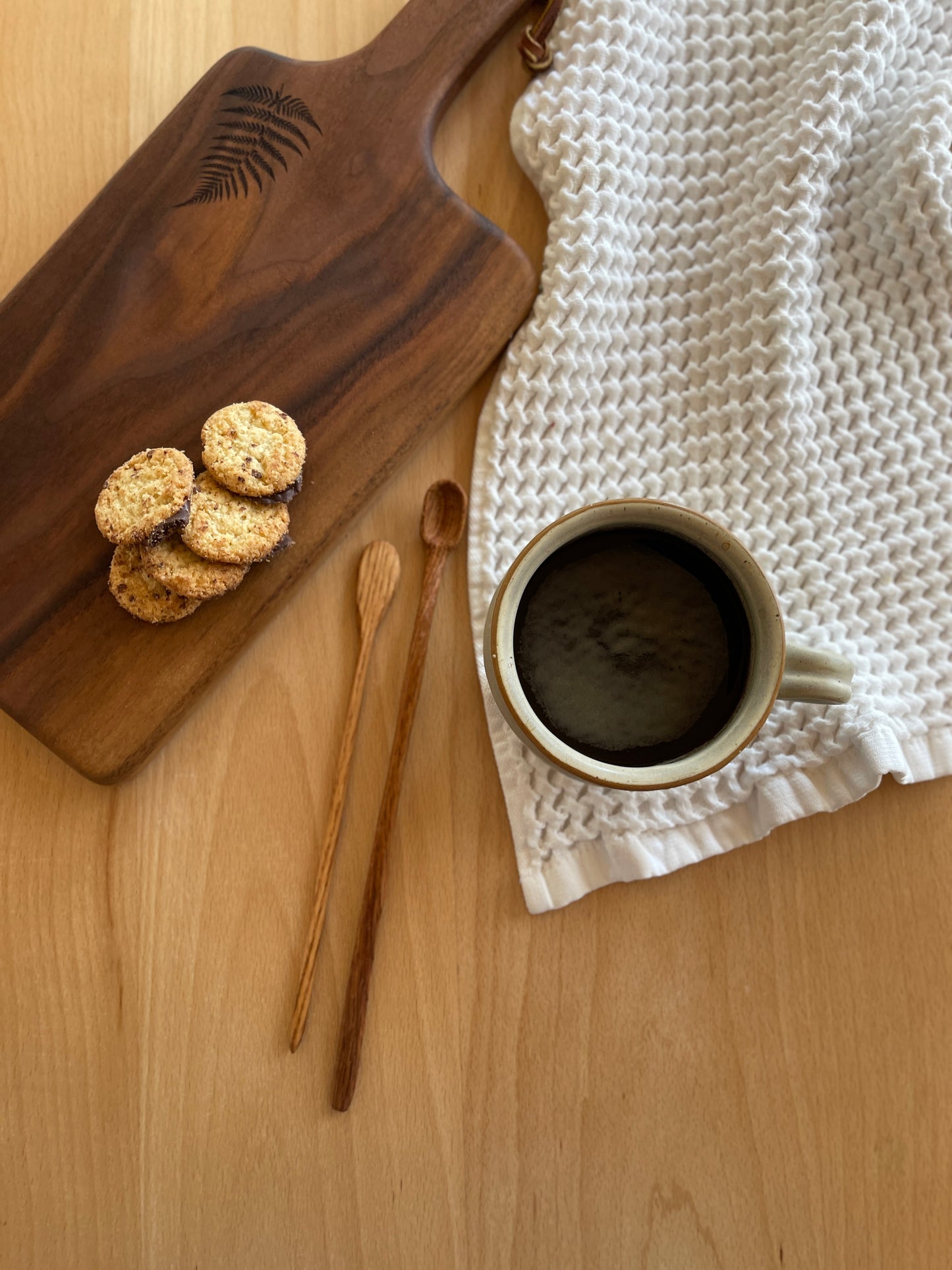 Long Handmade Wood Spoon Oak