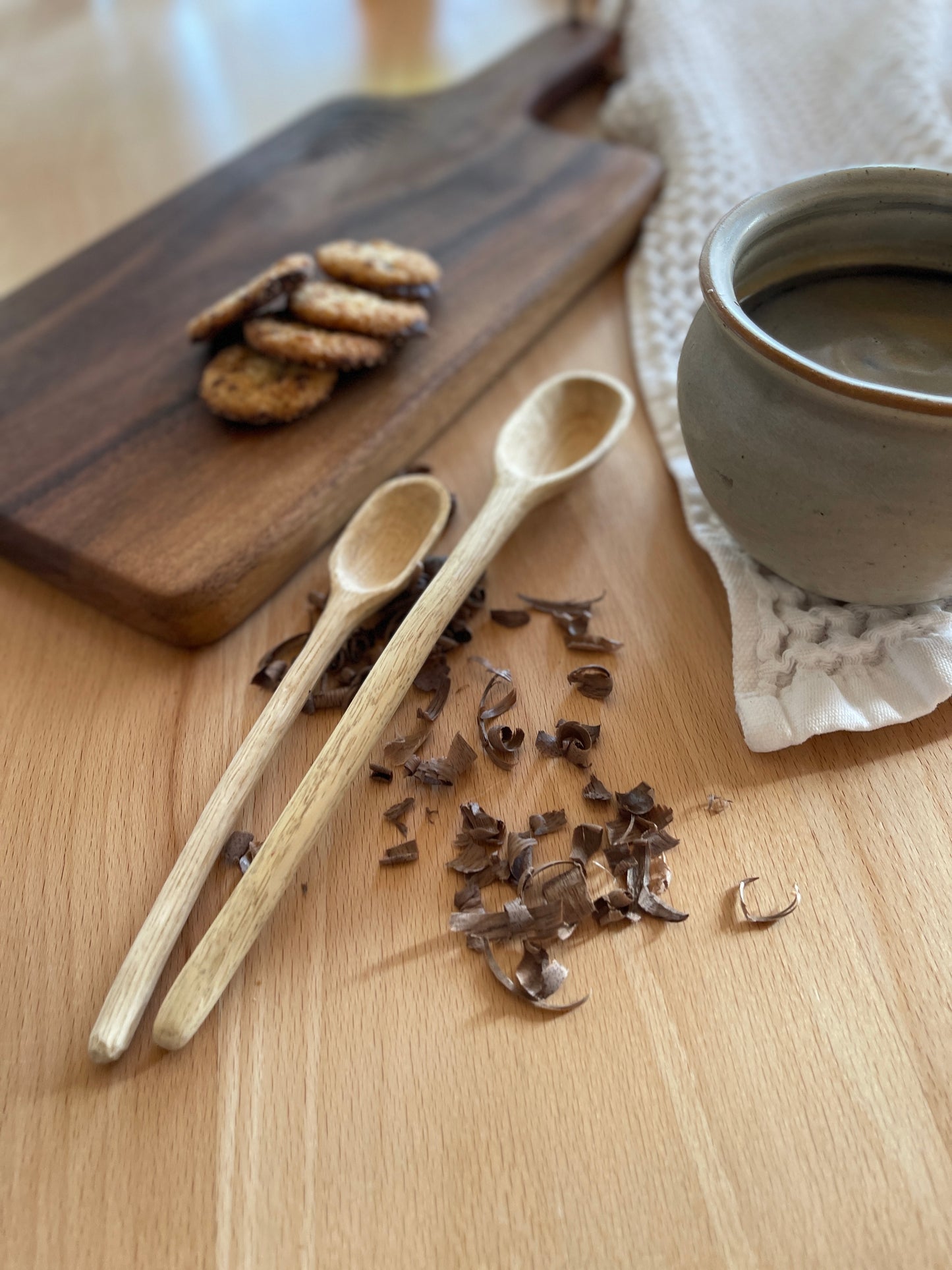 Medium Handmade Wood Spoon Oak